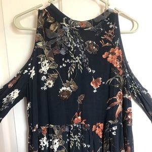 Open Shoulder Floral Dress